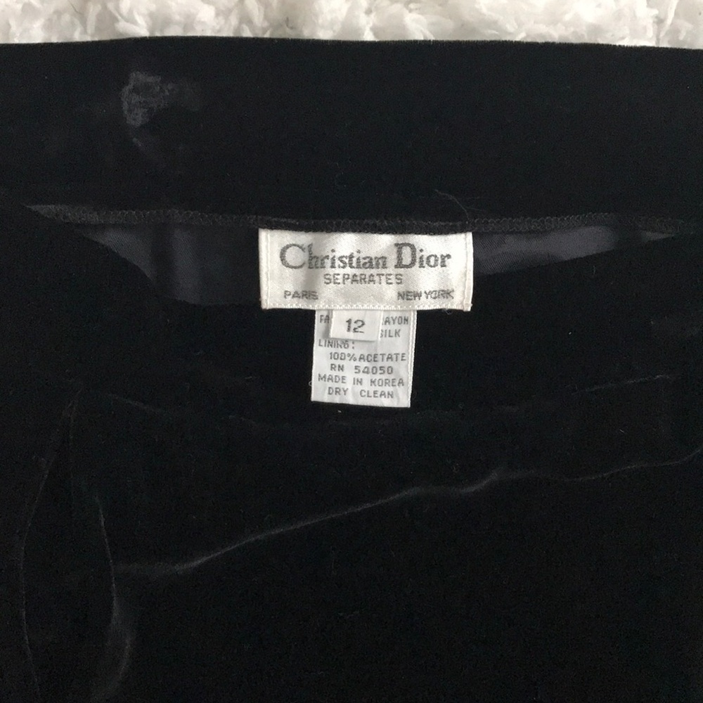 Christian Dior velvet  full length skirt✨